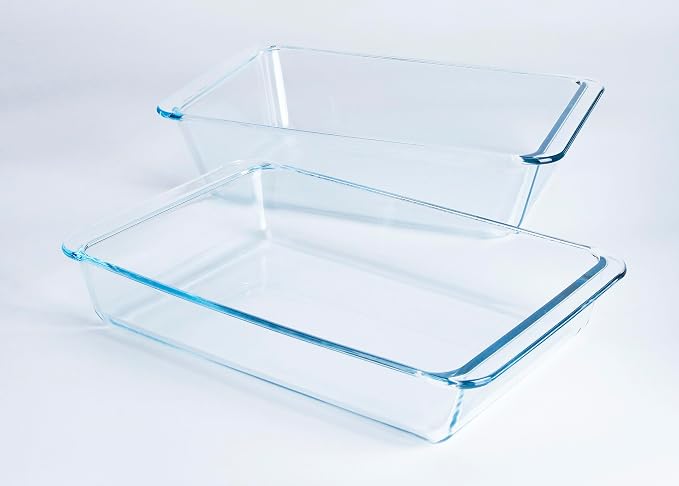 Set of 2 pcs Tempered Glass Baking Dish Set, Deep and Classic Borosilicate - Image 4