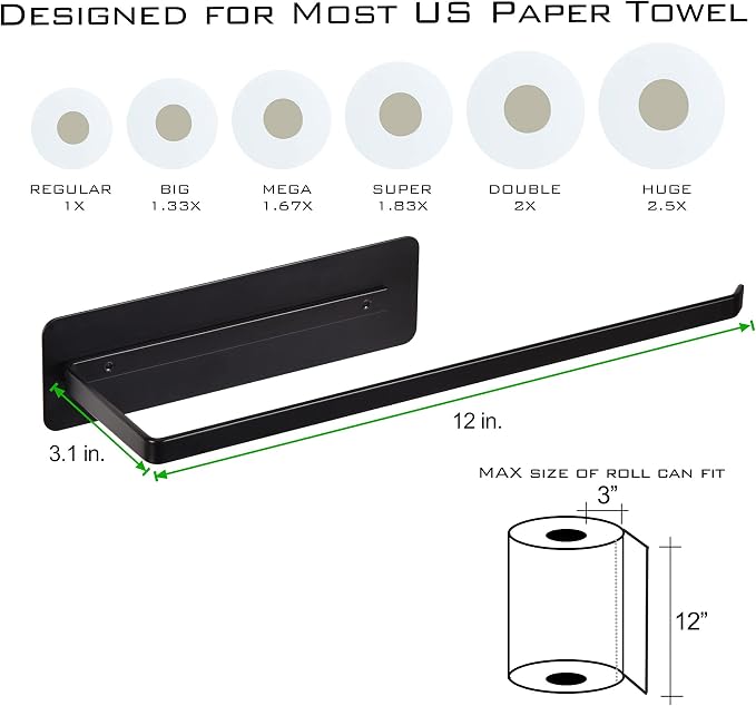 EASTTOWEST Magnetic Paper Towel Holder, Heavy Duty Strong Magnet Backing - Image 6