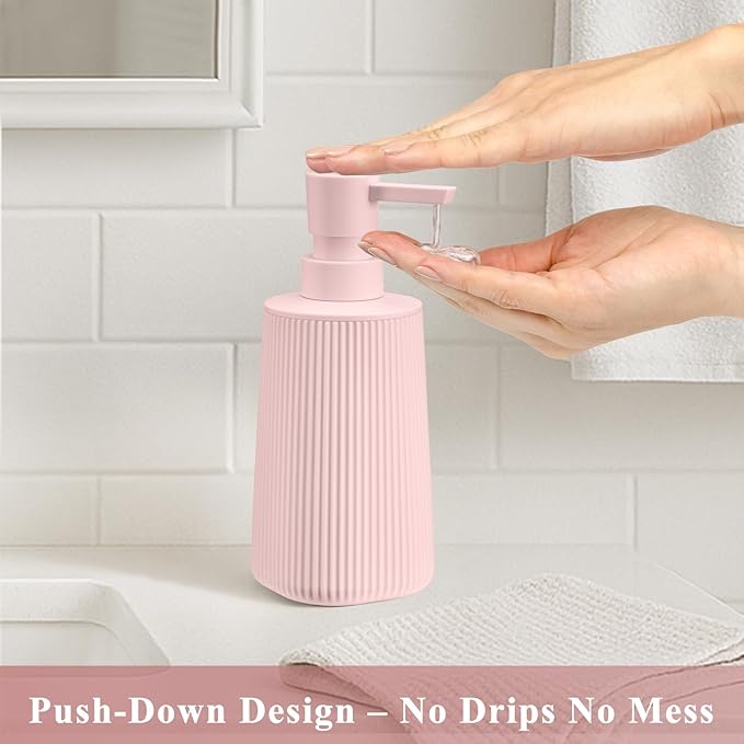 Pink 2 Pack Hand Soap Dispensers Set - Image 2