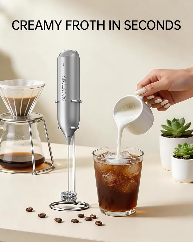 CIRCLE JOY Rechargeable Milk Frother Handheld - Image 5