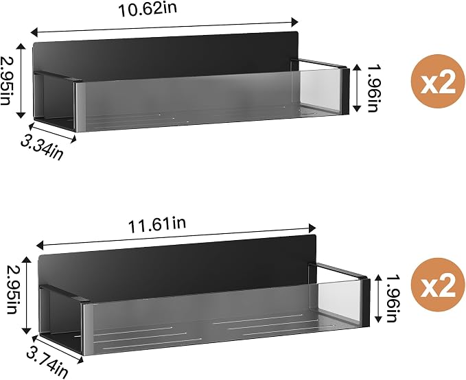 Vetacsion 4 Pack Moveable Fridge Magnetic Spice Racks - Image 2