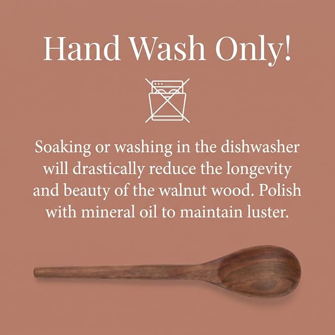 Salt & York 5-piece Walnut Wooden Kitchen Utensil Set - Image 6