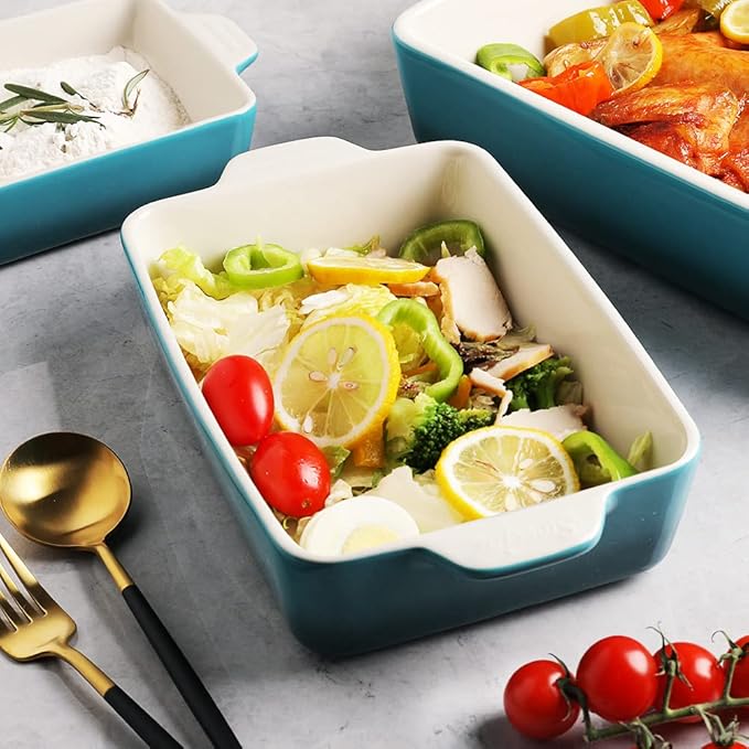 Sweejar Ceramic Bakeware Set, Rectangular Baking Dish - Image 3