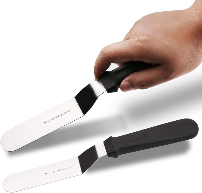 Angled Icing Spatula, Stainless Steel Offset Spatula, Cake Spatula Set of 2 - Image 7