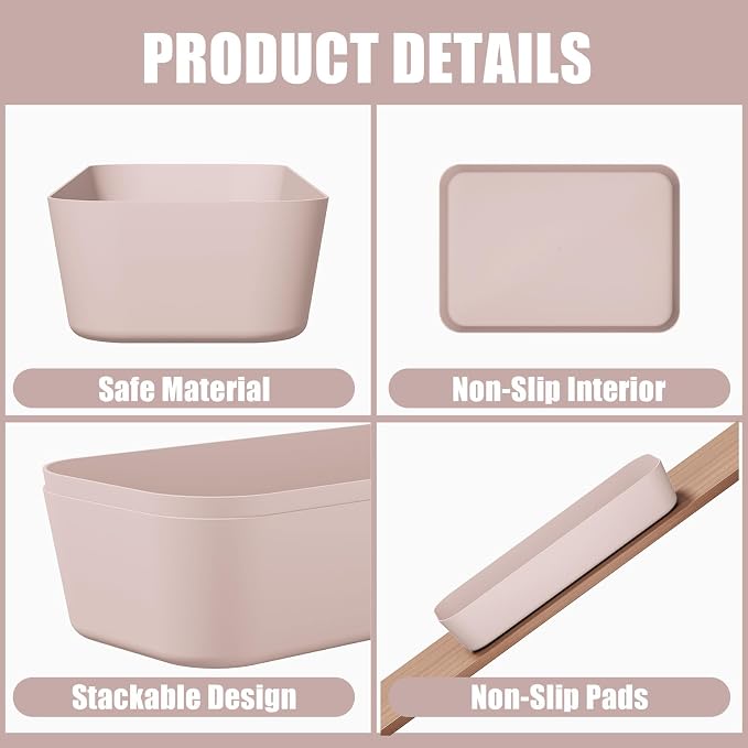 Plastic Drawer Organizers, Desk and Vanity Organizer Plastic Tray, Makeup - Image 3