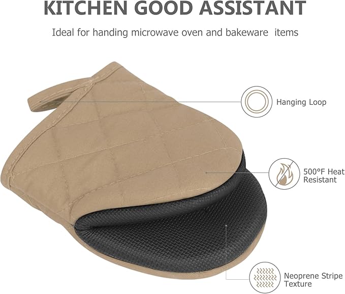 1 Pair Short Oven Mitts - Image 4