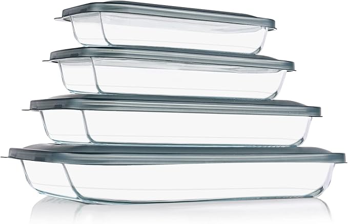 KOMUEE 8 Pieces Glass Baking Dish by KOMUEEUS