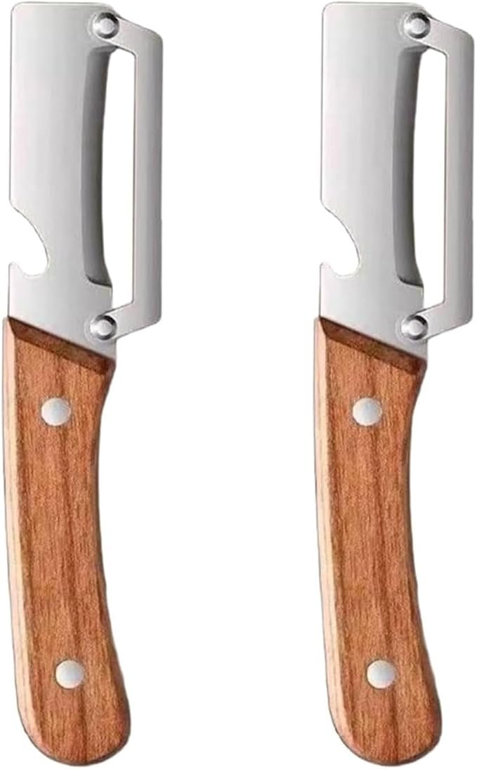 Zero Snag Wooden Peeler, 2-in-1 Multifunctional vegetable peeler, Stainless by Unknown