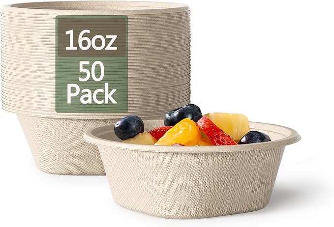 Homestockplus 16 Oz Disposable Bowls Heavy Duty Small Paper Bowls made of 100% by Homestockplus