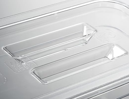 CURTA 6 Pack NSF Food Pan Cover, 1/3 Size Clear Polycarbonate Lid - Image 4