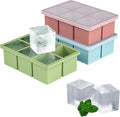 Large Ice Cube Tray for Whiskey 3 Pack, HANCELANT Big Silicone Square Ice Cube by HANCELANT