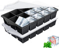 Ice Cube Trays for Freezer, 2 Pack Easy Release Slicone Ice Cube Tray by Unknown
