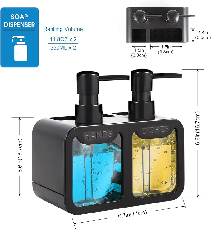 Kitchen Soap Dispenser Set, - Image 6