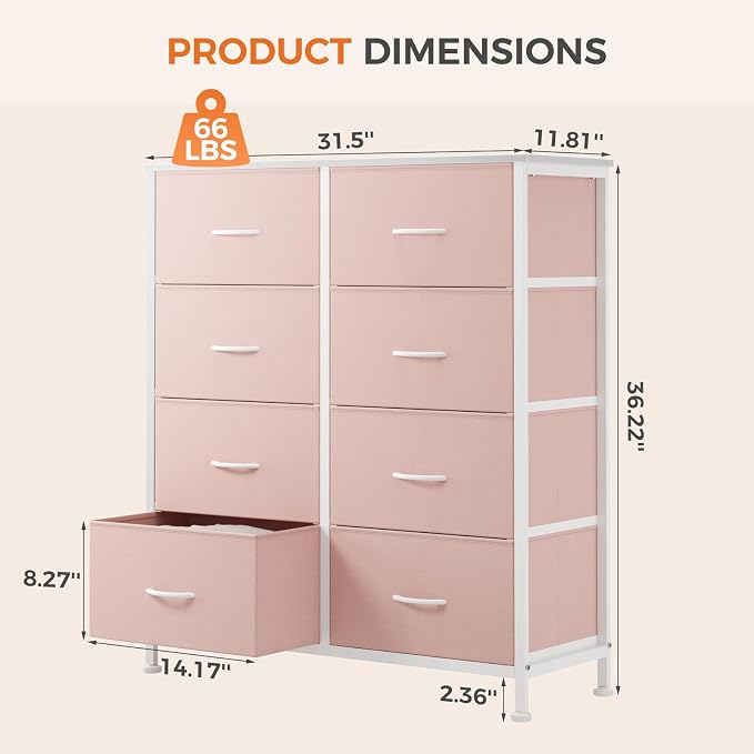 Sweetcrispy 8 Drawer Fabric Dresser - Image 3