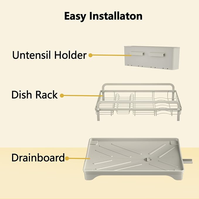 LIYI Dish Rack - Dish Racks for Kitchen Counter, Kitchen Dish Drying Rack - Image 7
