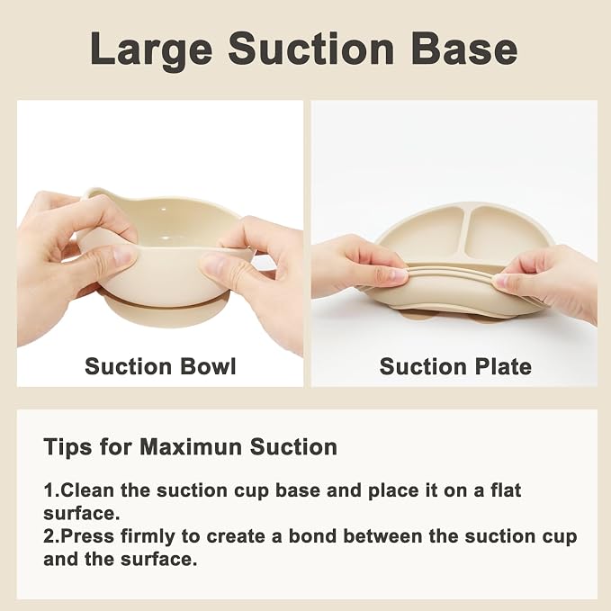 Silicone Baby Feeding Set | Baby Led Weaning Supplies Includes Suction Bowls - Image 5