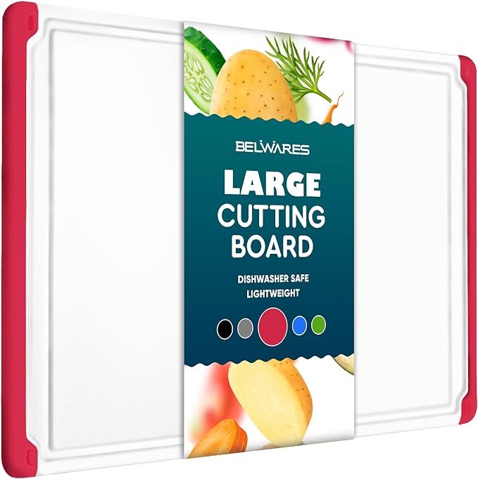Large Kitchen Plastic Cutting Board by Belwares