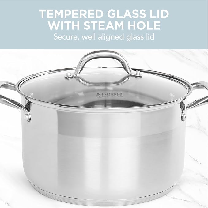 Alpha Living SP-08G Stainless Steel Pot - Image 4