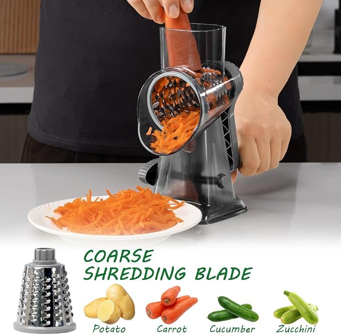 Cheese Grater Hand Crank Rotary Vegetables Shredder - Image 8