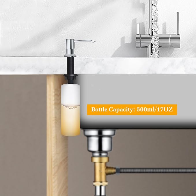 Soap Dispenser for Kitchen Sink, Built in Sink Soap Dispenser Lotion Dispenser - Image 2