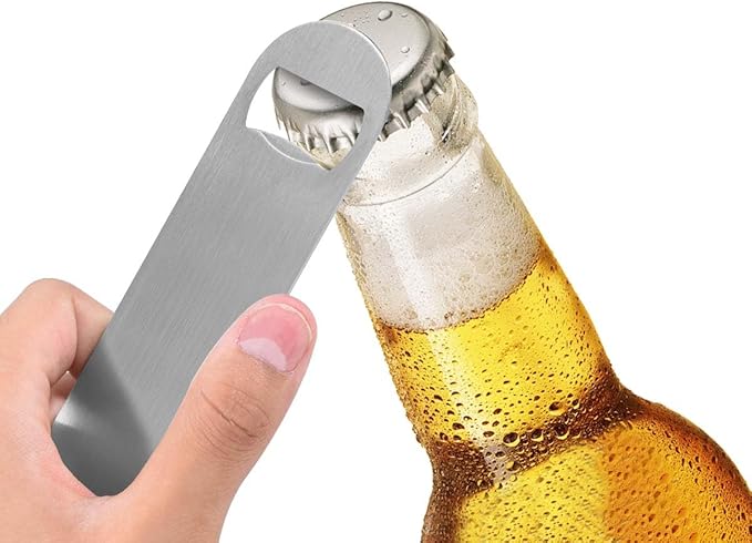 KISEER Heavy Duty Stainless Steel Flat Bottle Opener, 8 Pack Beer Bottle Opener - Image 6