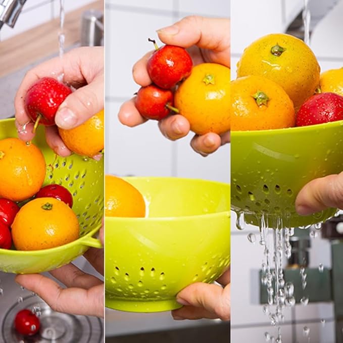 Heavy Duty 6 Inch Food Colander, Large Capacity Vegetable Strainer - Image 6