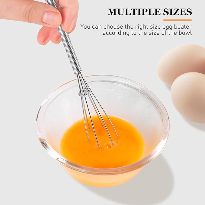 NileHome Mini Whisks Stainless Steel Whisk Set 5" 7" Kitchen Small Wisk Balloon - Image 5