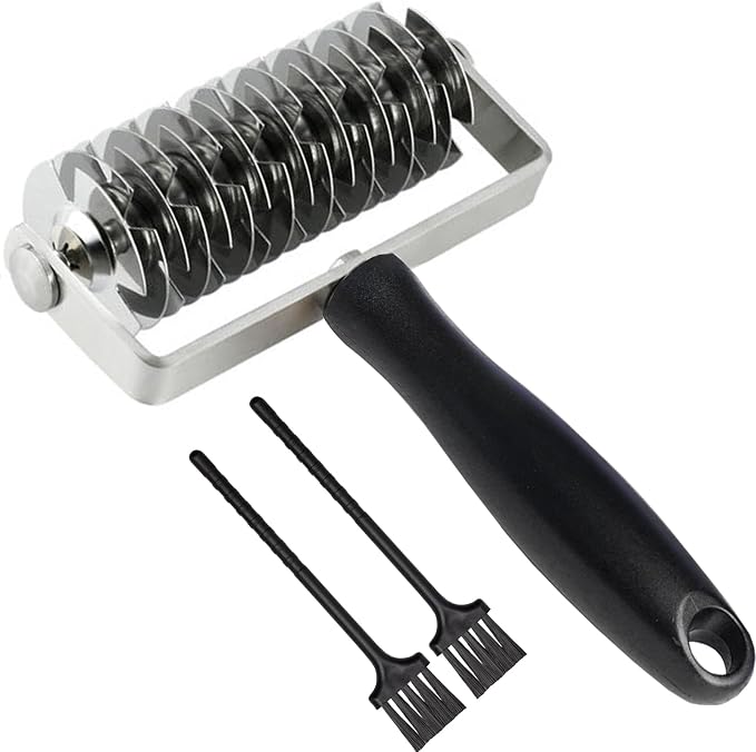 Pastry Lattice Roller Cutter, Stainless Steel Multi-Wheel Dough Cutter by EVEDMOT