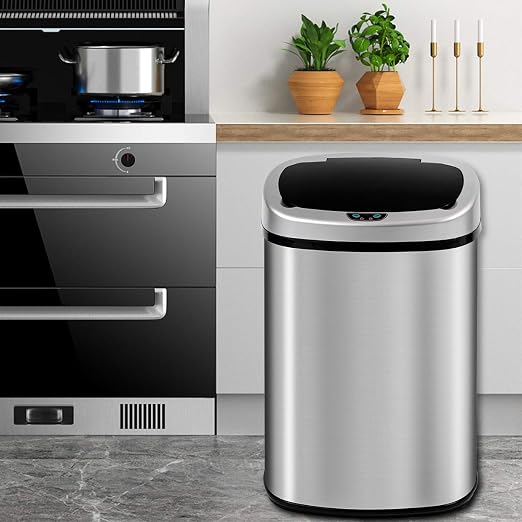 Dkeli Kitchen Trash Can for Bathroom Bedroom Home Office Automatic Touch Free - Image 7