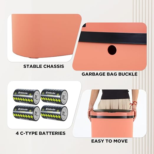 BestOffice | 13 Gallon Plastic Trash Can - Image 4