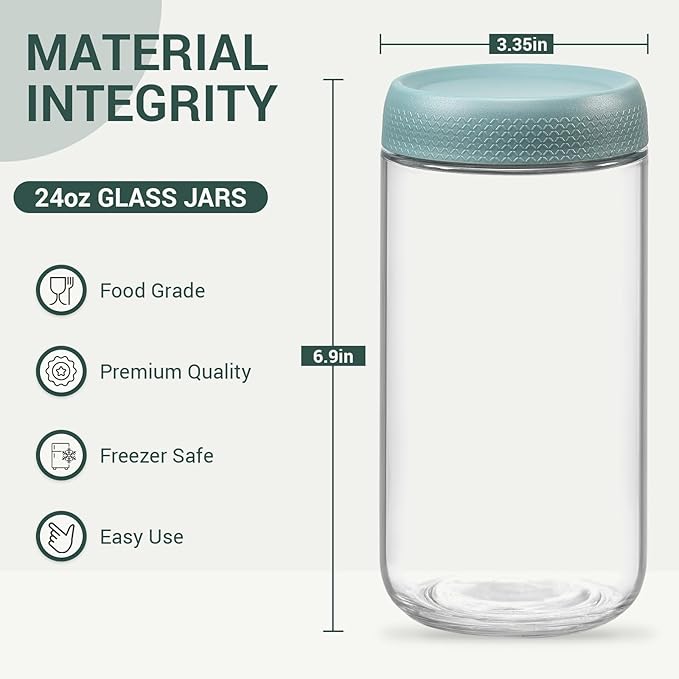 NETANY 6-pack 24oz Glass jars - Image 2