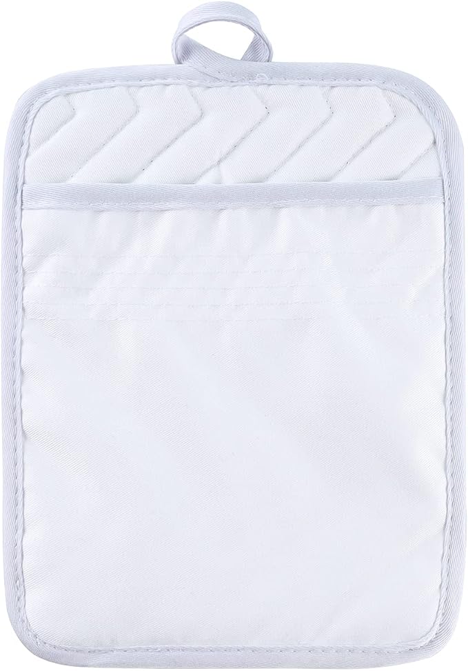 Anyi Pot Holders and Oven Mitts 7" X 9" Heat Resistant Pocket Pot Holder Set - Image 4