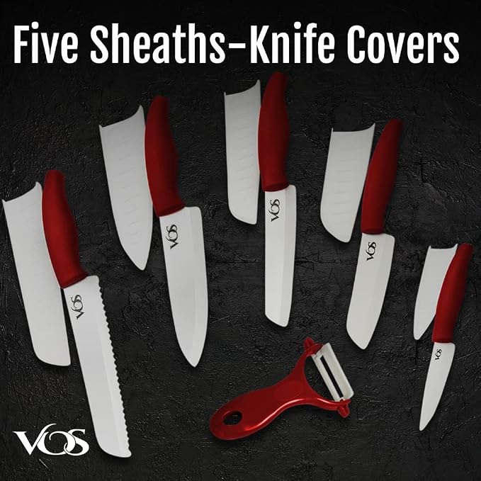 Vos Ceramic Knife with Peeler, Knives Set - Image 3