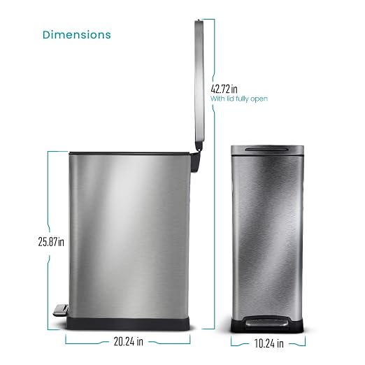 Home Zone Living 12 Gallon Slim Kitchen Trash Can - Image 6