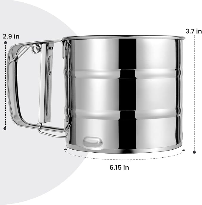 Flour Sifter, Stainless Steel Sifter - Image 2