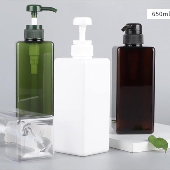 Pump Bottle, Refillable Plastic Empty Lotion Soap Dispenser Liquid Container - Image 2