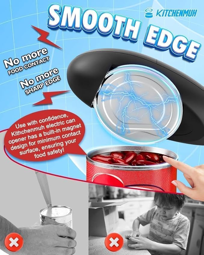 One Touch Electric Can Opener Fits All Can Sizes - Image 6