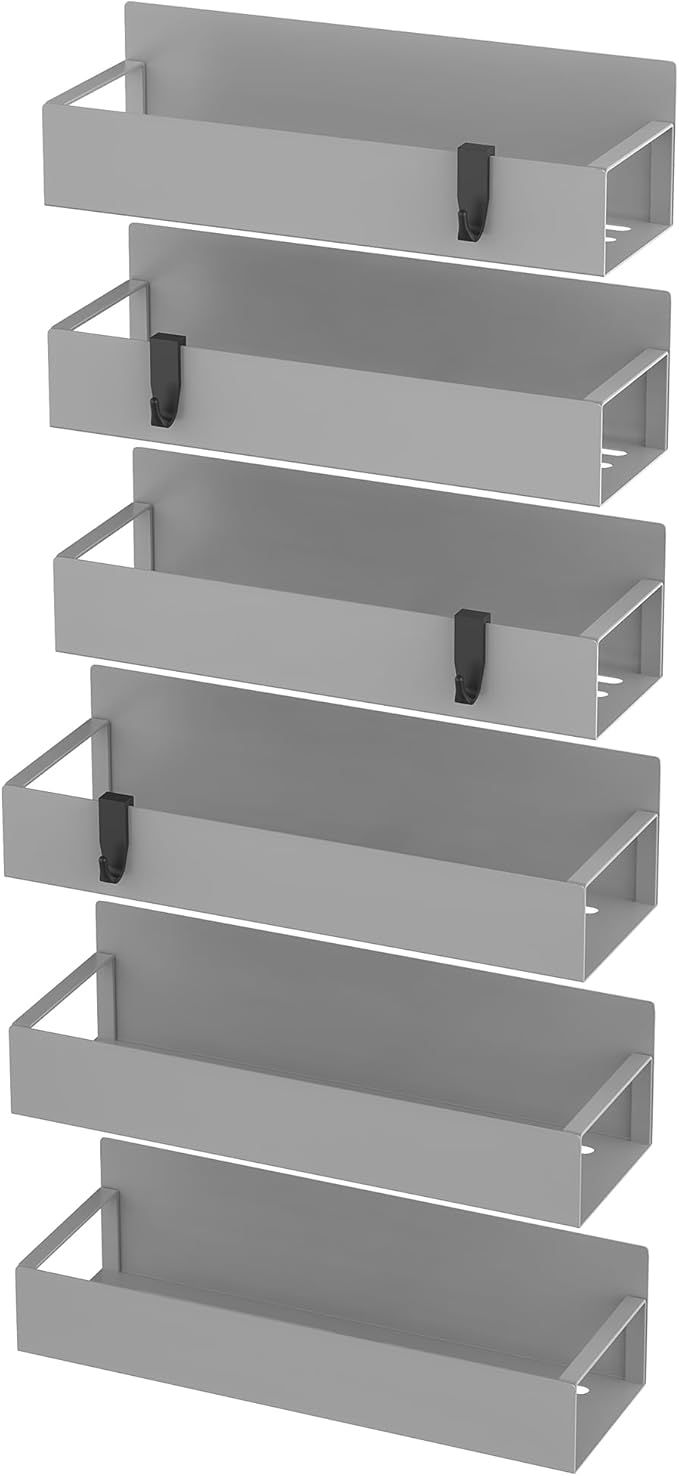 HuggieGems 6 Pack Magnetic Spice Storage Rack Organizer - Image 6