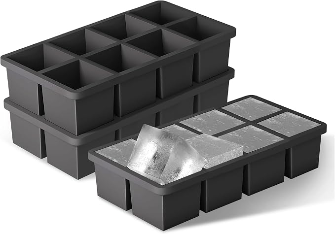 Samuelworld Large Silicone Ice Cube Tray Molds, Big 2 Inch Cubes by Samuelworld