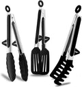 Kitchen Tongs, 9 Inch Tongs for Cooking by TOWINGO