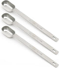 3PCS 3/4tsp Single Measuring Spoon, Stainless Steel Long Handle Individual by BERYLER