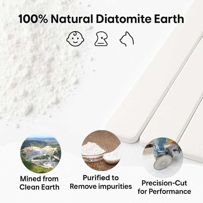 Large Stone Drying Mat for Kitchen Counter | Premium Diatomaceous Earth Coaster - Image 8