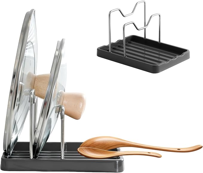 2 in 1 Pot Lid Holder & Spoon Rest by Aenfaiy