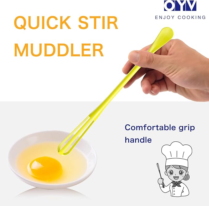 OYV Colorful Mini Whisk, Mini Spoon, Tiny Whisk 7 Pieces, Mini Small Wisk - Image 5