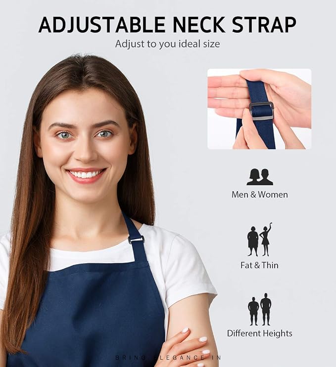 Syntus 4 Pack Adjustable Bib Apron - Image 5