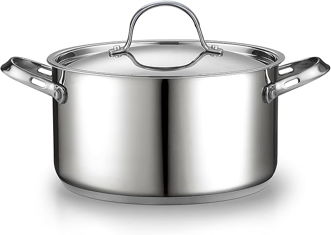 Cooks Standard 18/10 Stainless Steel Stockpot 6-Quart, Classic Deep Cooking Pot by CooksStandard