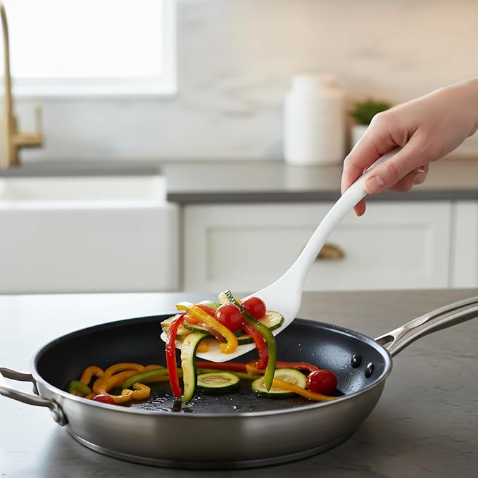 Spatula, Turner for Non-stick pans, Heat Resistant, BPA Free Melamine Utensil - Image 5
