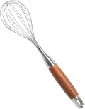 Stainless Steel Whisk Wooden Handle Metal Whisk Balloon Wire Baking Whisks by GLNWUE