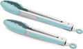 2 Pack Silicone Kitchen Tongs – 9" & 12" Set, Heat Resistant up to 500°F by ALLWIN-HOUSEWARE