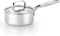 BRA COOKWARE Signature Stainless Steel Sauce Pot w/Glass Lid | 6.3 Inch 1.2 by BRACookware